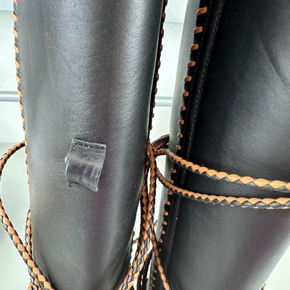 Ulla Johnson Atlas Moccasin High Heel Boot in Noir - Picture 5 of 9